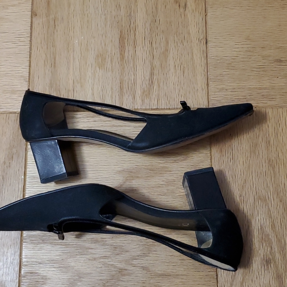 Fendi Black Slingback Low Heel Pumps - Picture 3 of 12